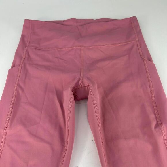 Athleta Transcend Stash Crop Straight Leg Pant Size M Berry Rose Yoga - Picture 2 of 8